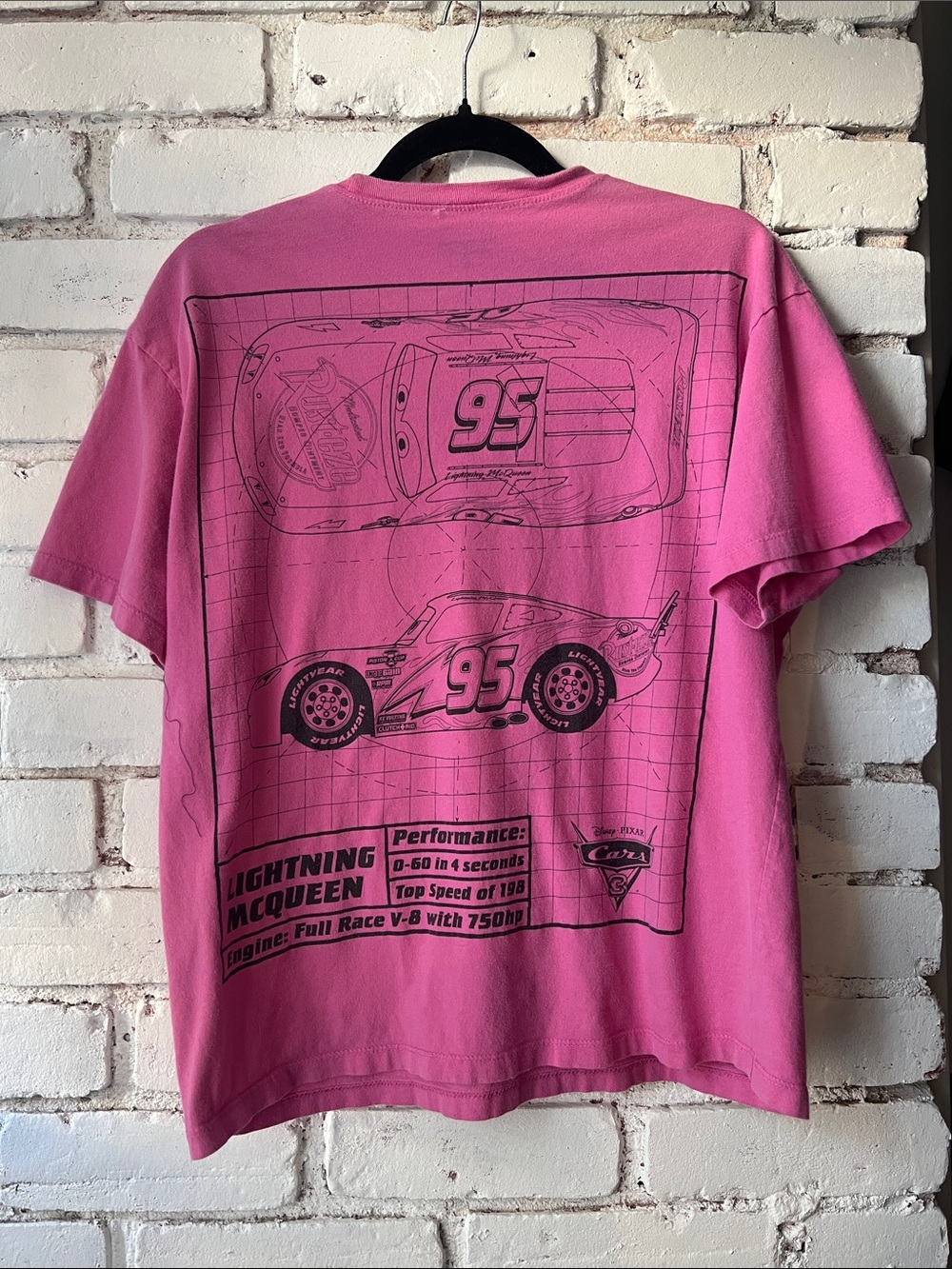 Disney Pixar CARS Pink Short-Sleeve Graphic Tee for Women and kids - Picture 4 of 6